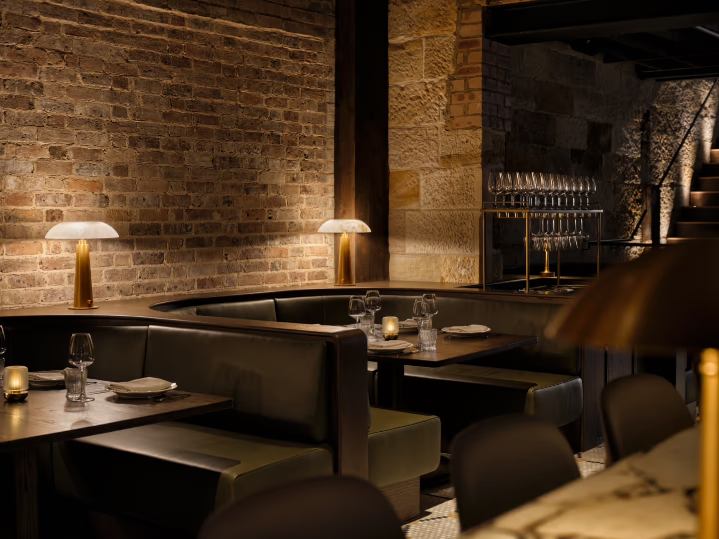 Grappa The Rocks booth seating and warm timber interiors