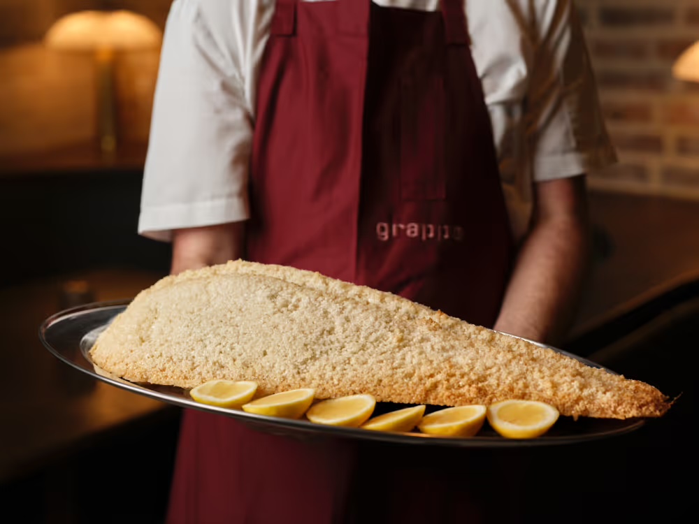 Long line snapper baked in rock salt crust